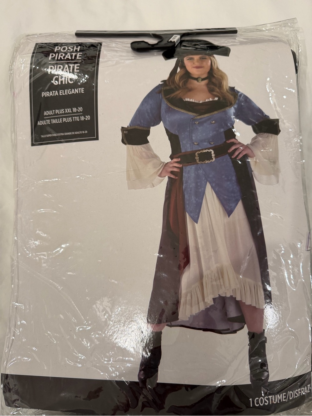 Chic Women's Blue and Cream Pirate Costume